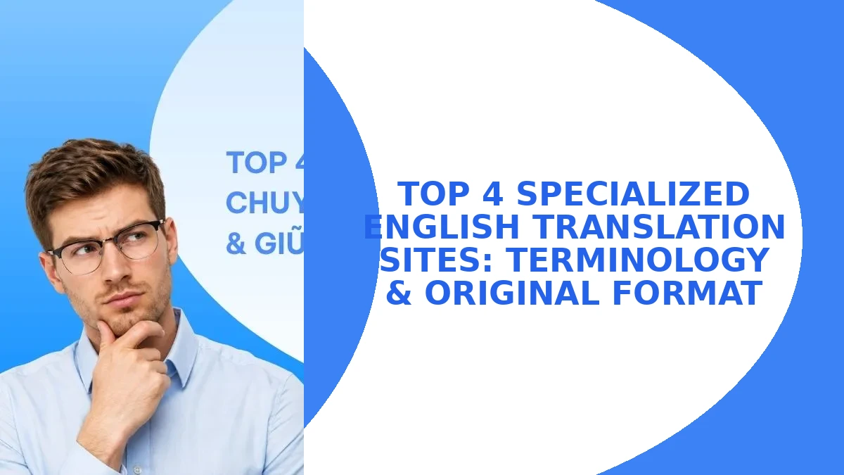 Top 4 sitios de traducción de inglés especializado: terminología y formato